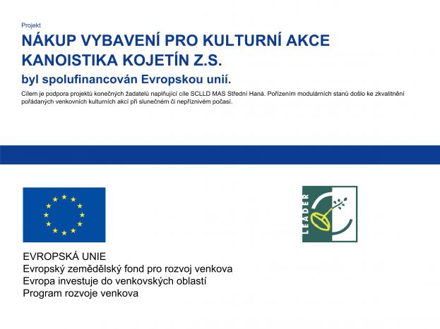 Kanoistika Kojetín za podpory EU pořídila velkoplošný stan pro pořádání kulturních akcí